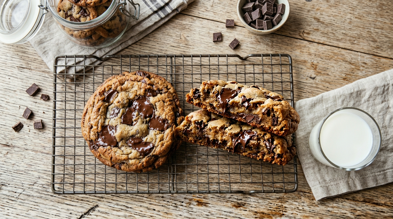 The Biggest Thickest Chocolate Chip Cookies of Your Dreams