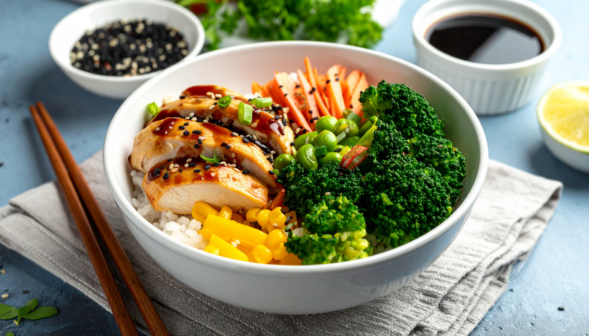 Chicken Rice Bowl with veggies