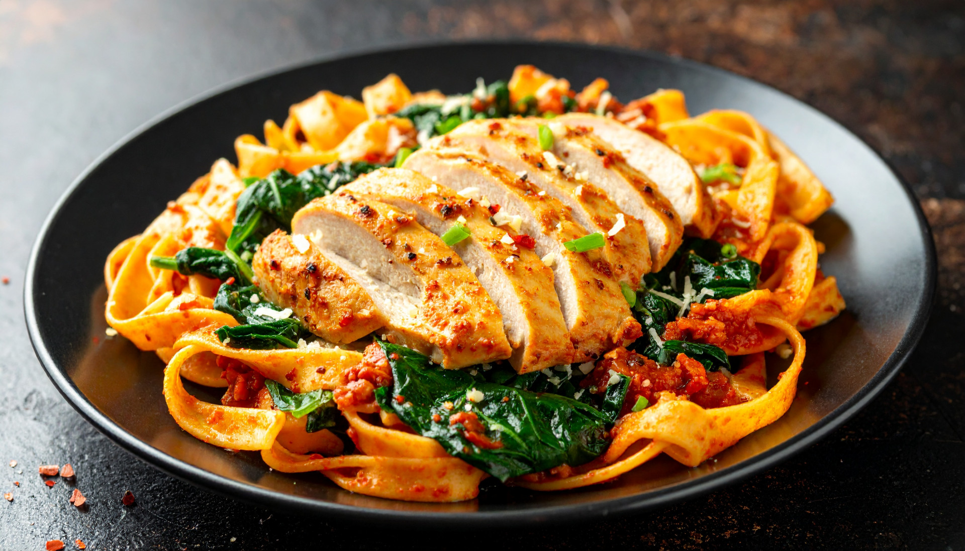 Creamy Chicken Spinach Pasta