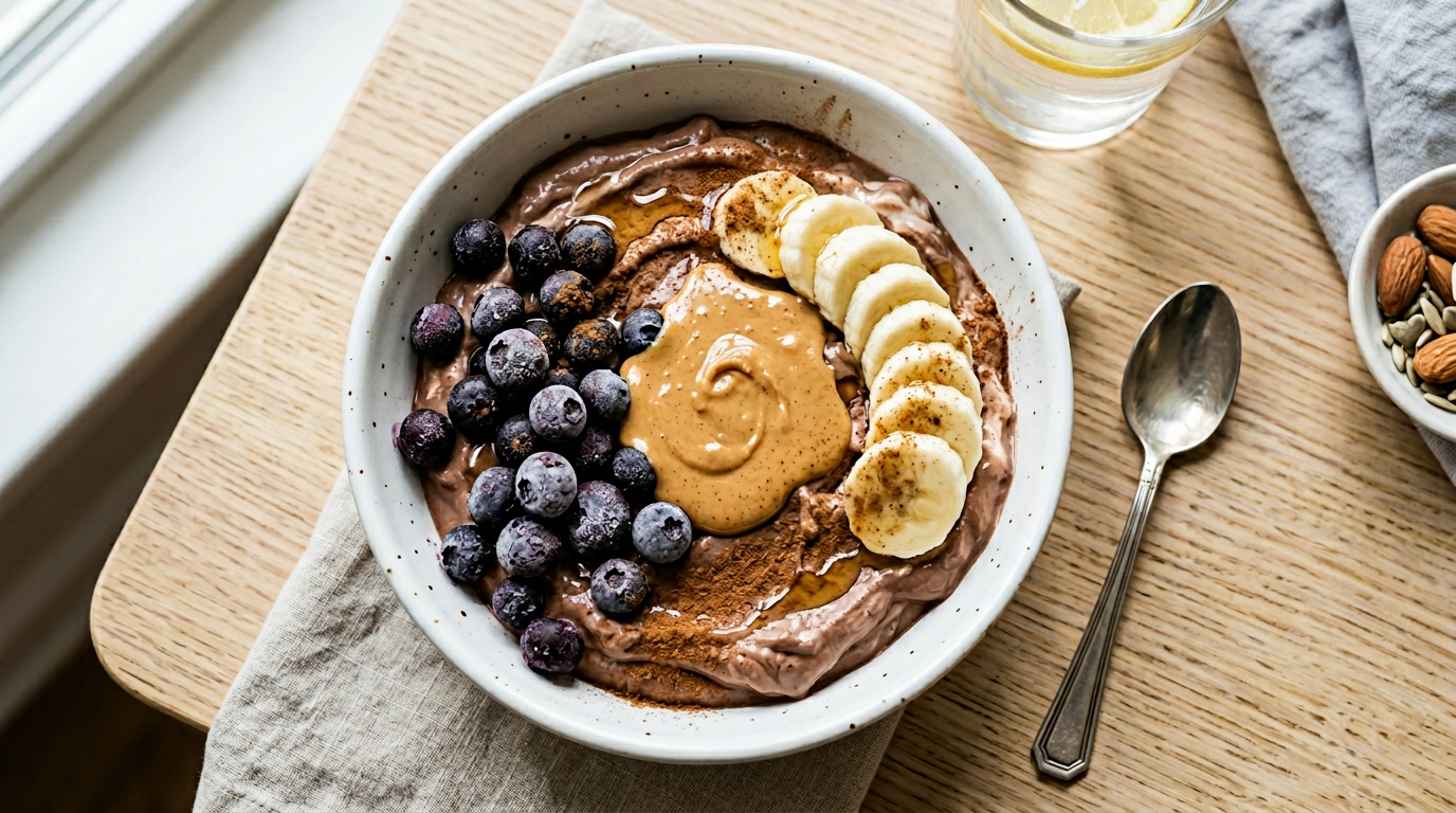 High-Protein Peanut Butter Fudge Yogurt Bowl