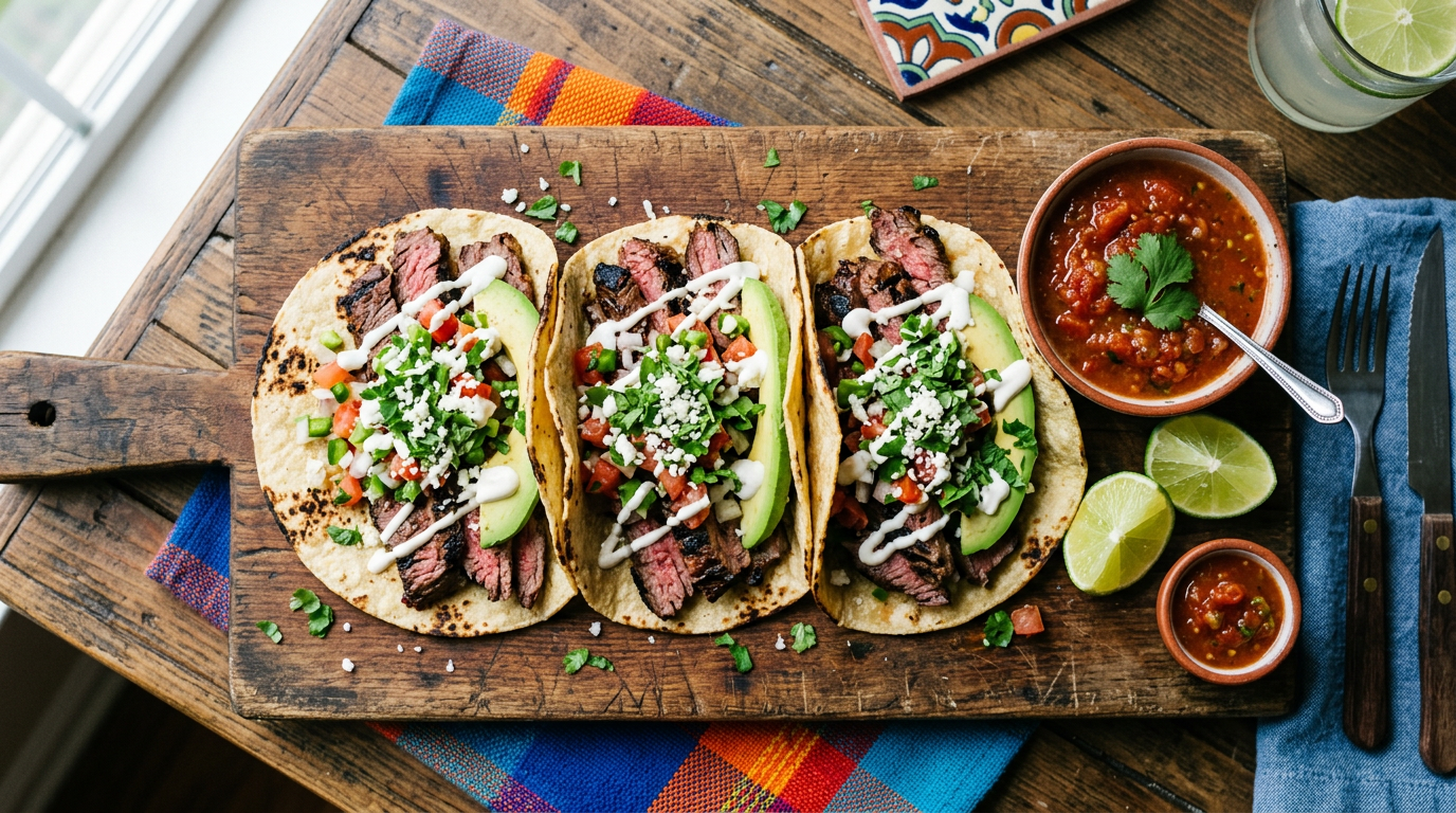 Lime & Cilantro Steak Tacos