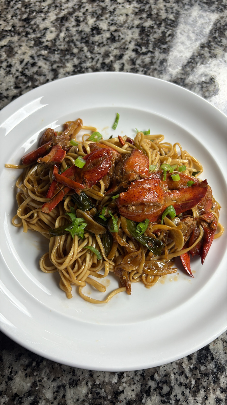 Garlic Scallion Lobster Noodles