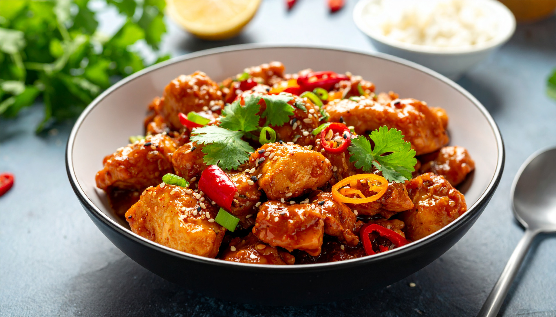 Sticky Honey Chili Chicken Bowl