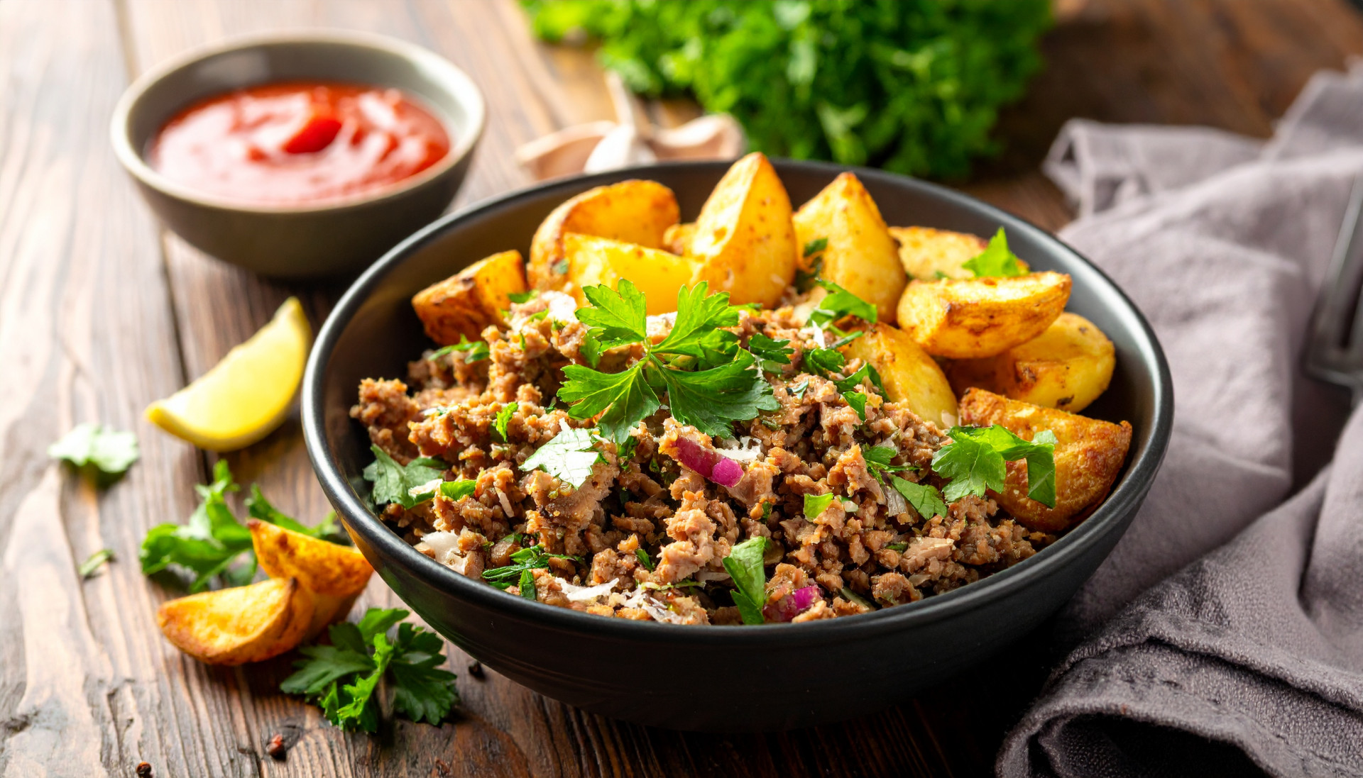 Smashed Turkey Burger Bowl