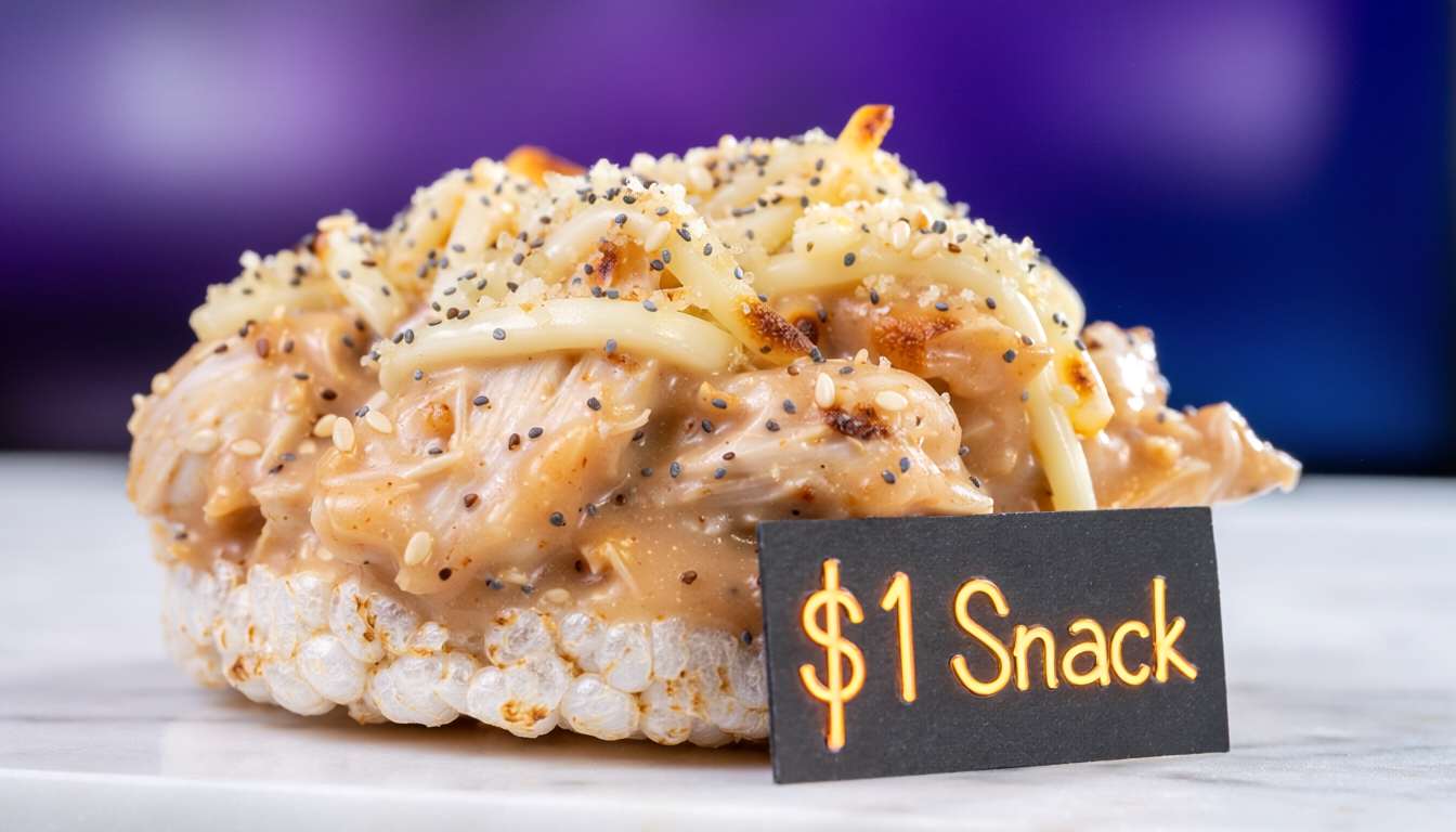 $1 Snack: Crunchy Hot Honey Chicken Rice Stacks