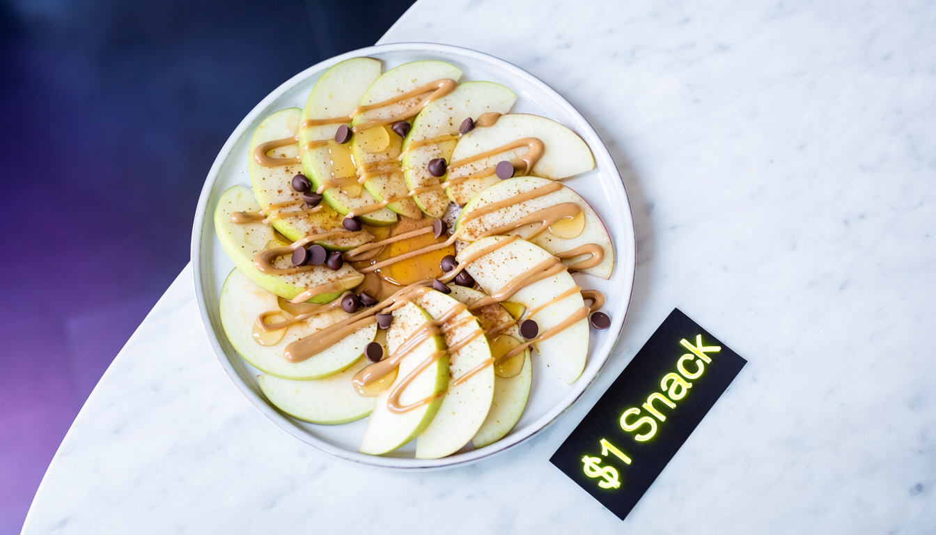 $1 Snack: Apple Nachos With Peanut Butter Drizzle