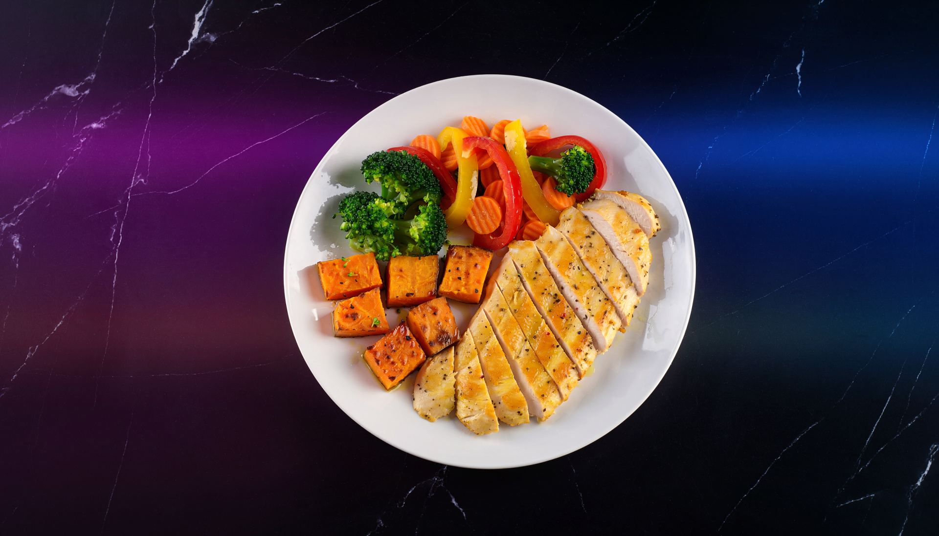 Chicken Sweet Potato Recovery Plate