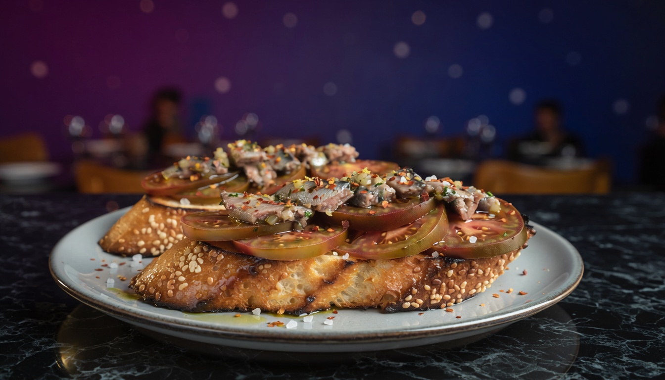 Viral Garlicky Tomato Sardine Toast