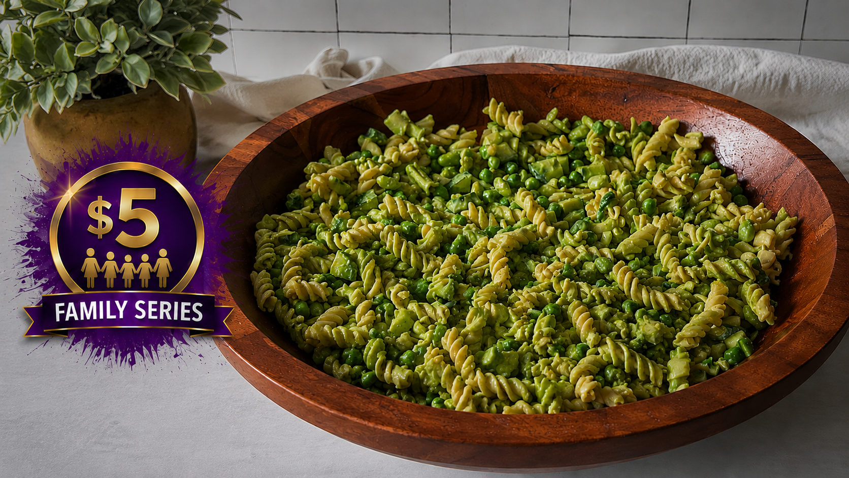 $5 Family Challenge: Green Goddess Chicken Pasta