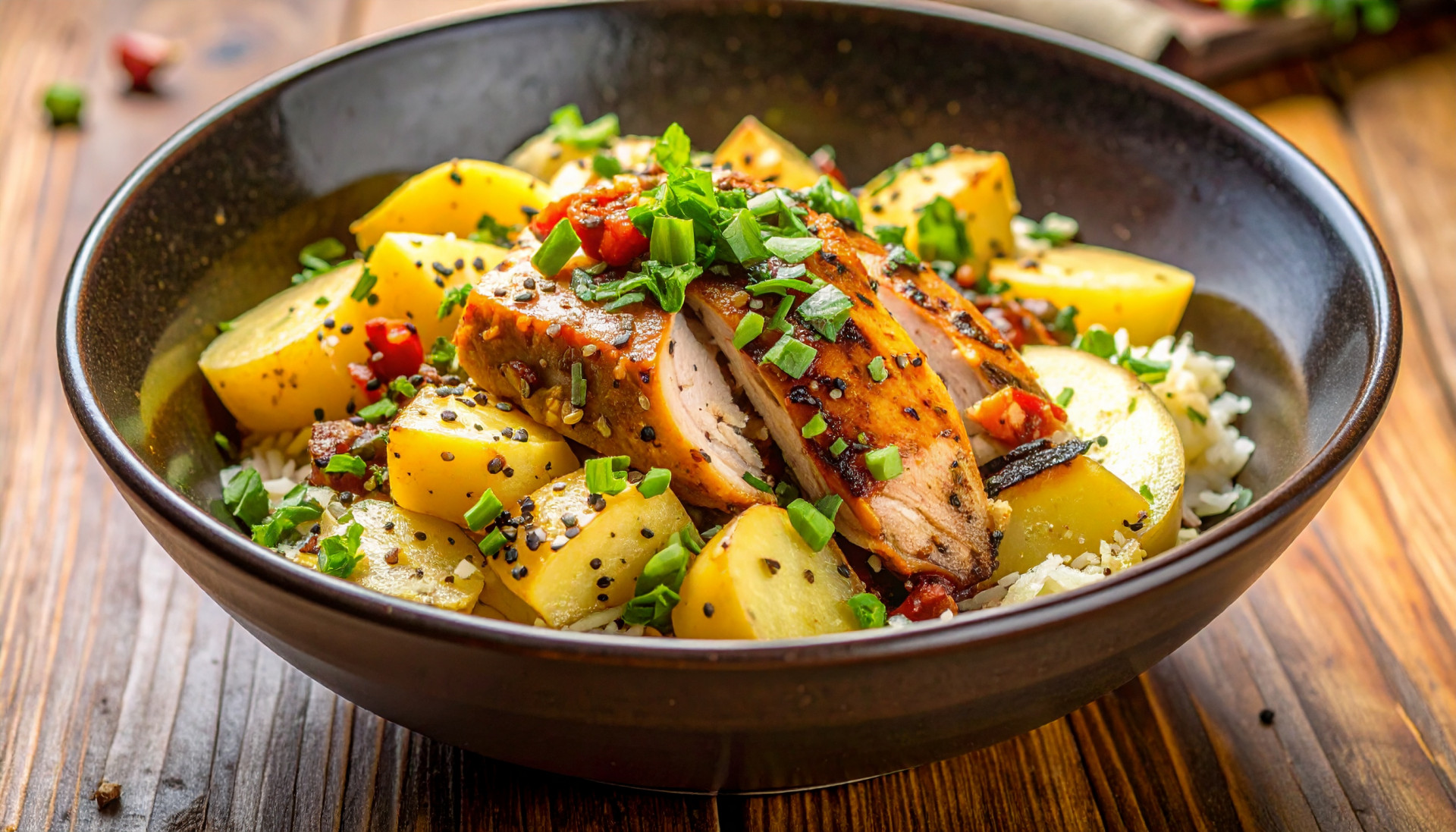 Loaded Chicken and Potato Bowl
