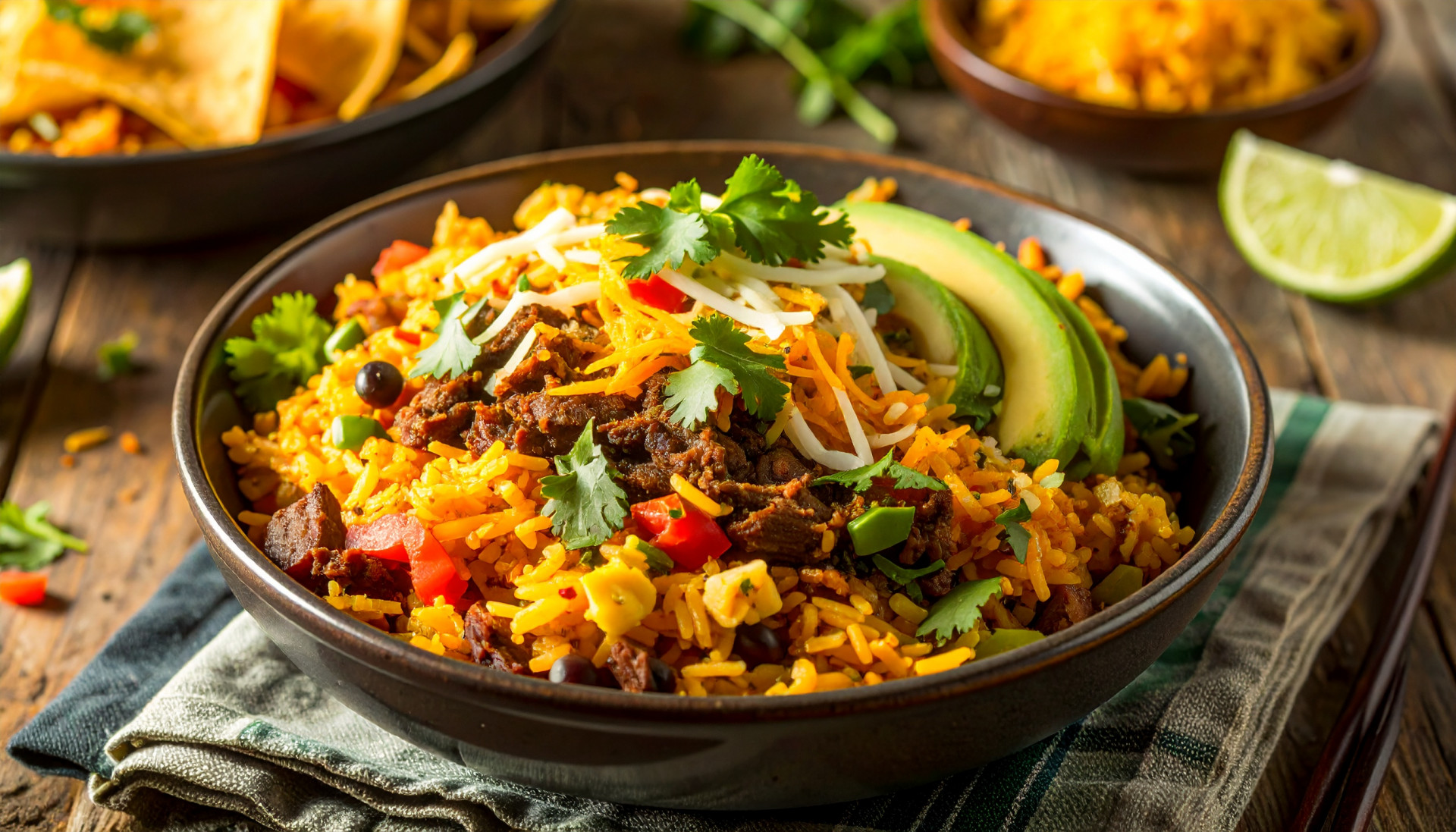 Crunchy Taco Rice Bowl