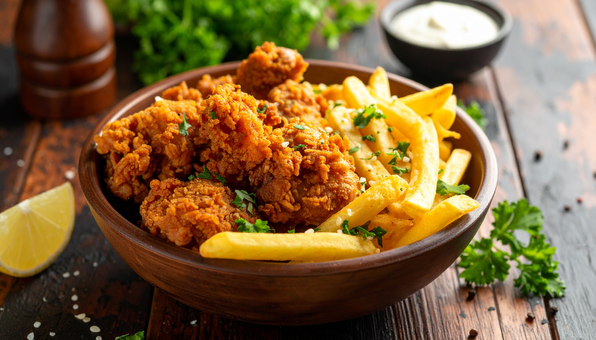 Crispy Chicken and Fries Bowl
