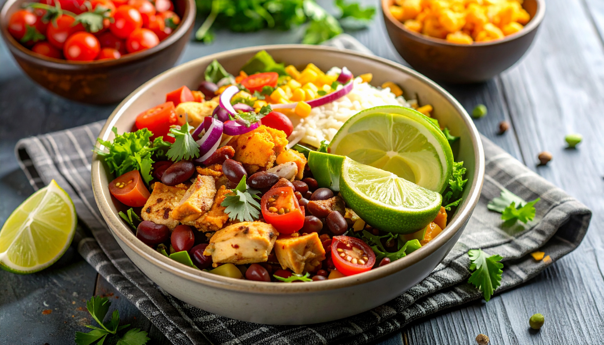 Chicken and Bean Burrito Bowl