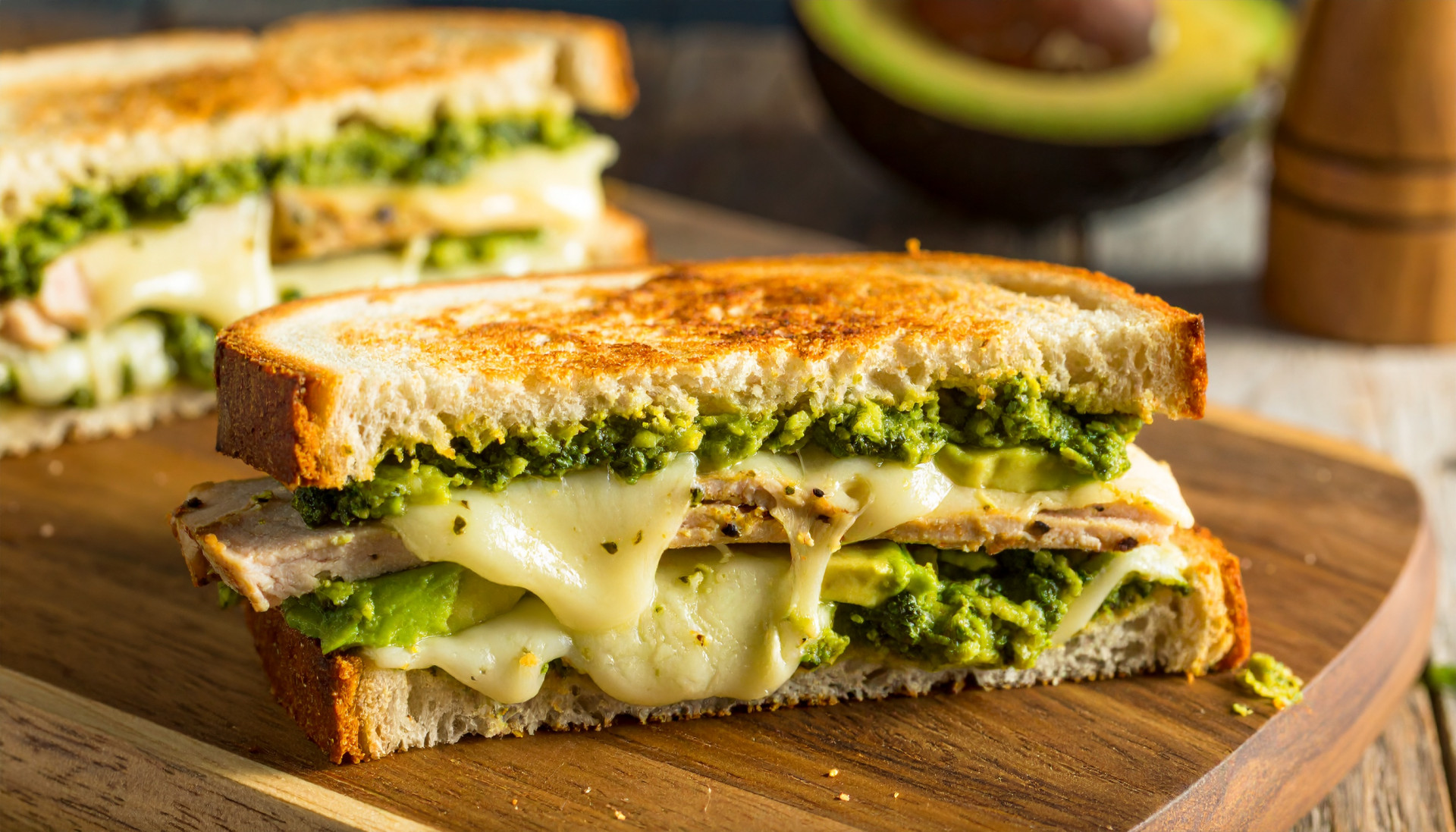 Roasted Turkey and Avocado Pesto Melt