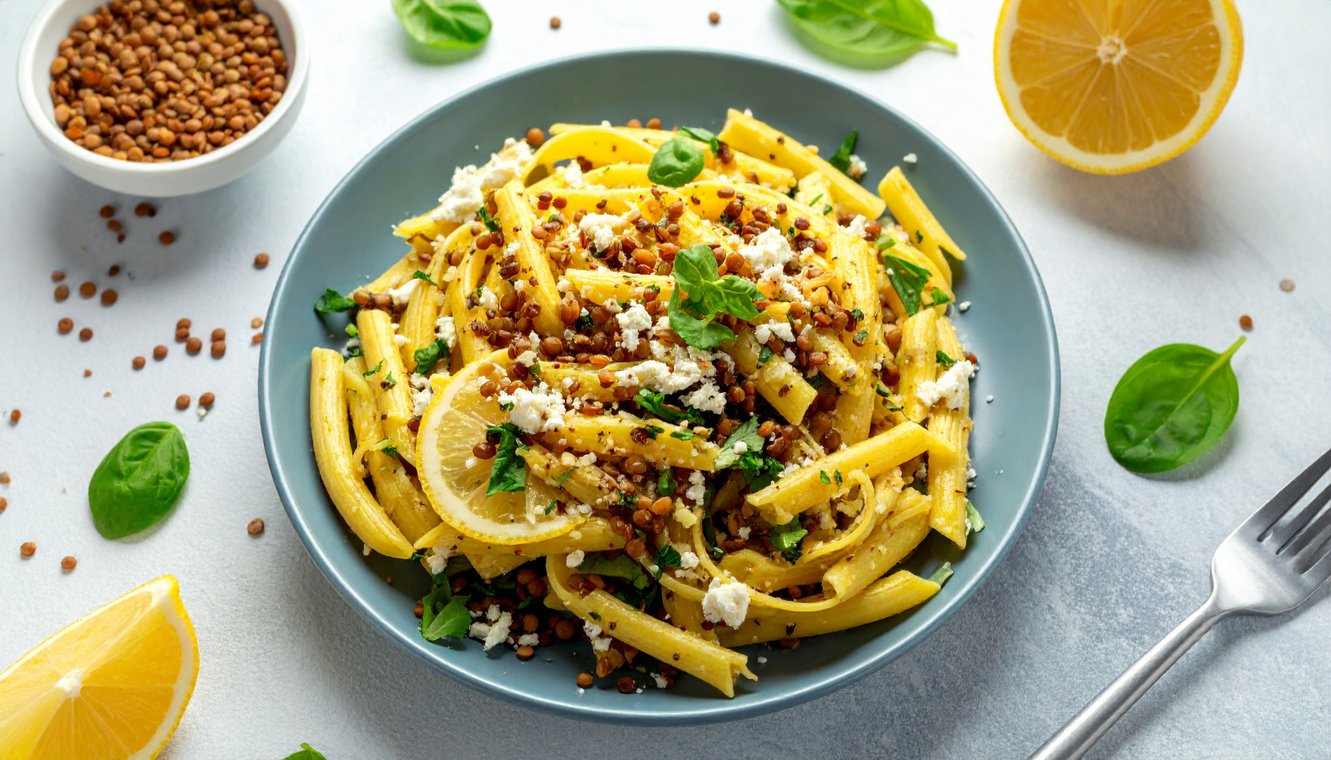 Lemon Ricotta Lentil Pasta