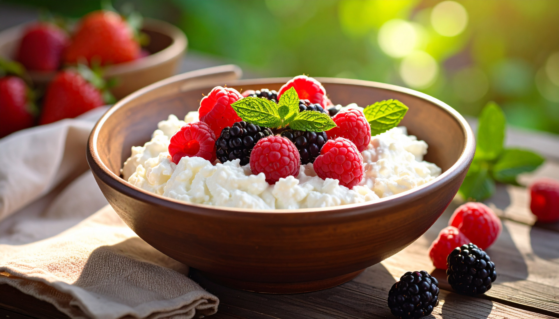Cottage Cheese Warm Berry Bowl