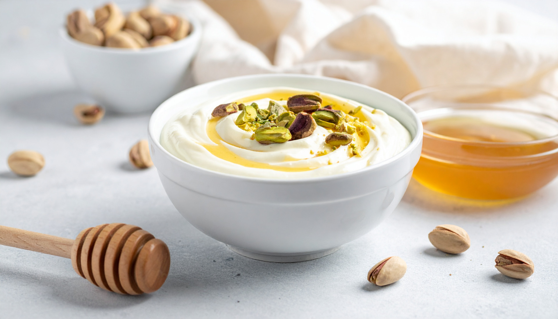 Whipped Honey Pistachio Yogurt Bowl