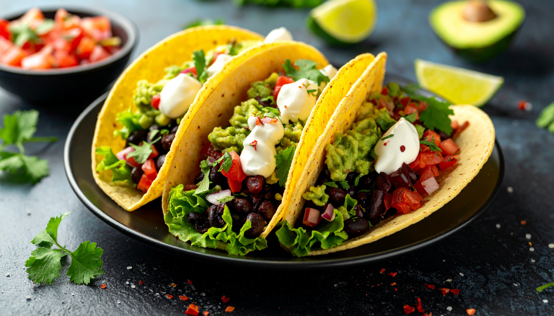 Black Bean Tacos with Lime Butter