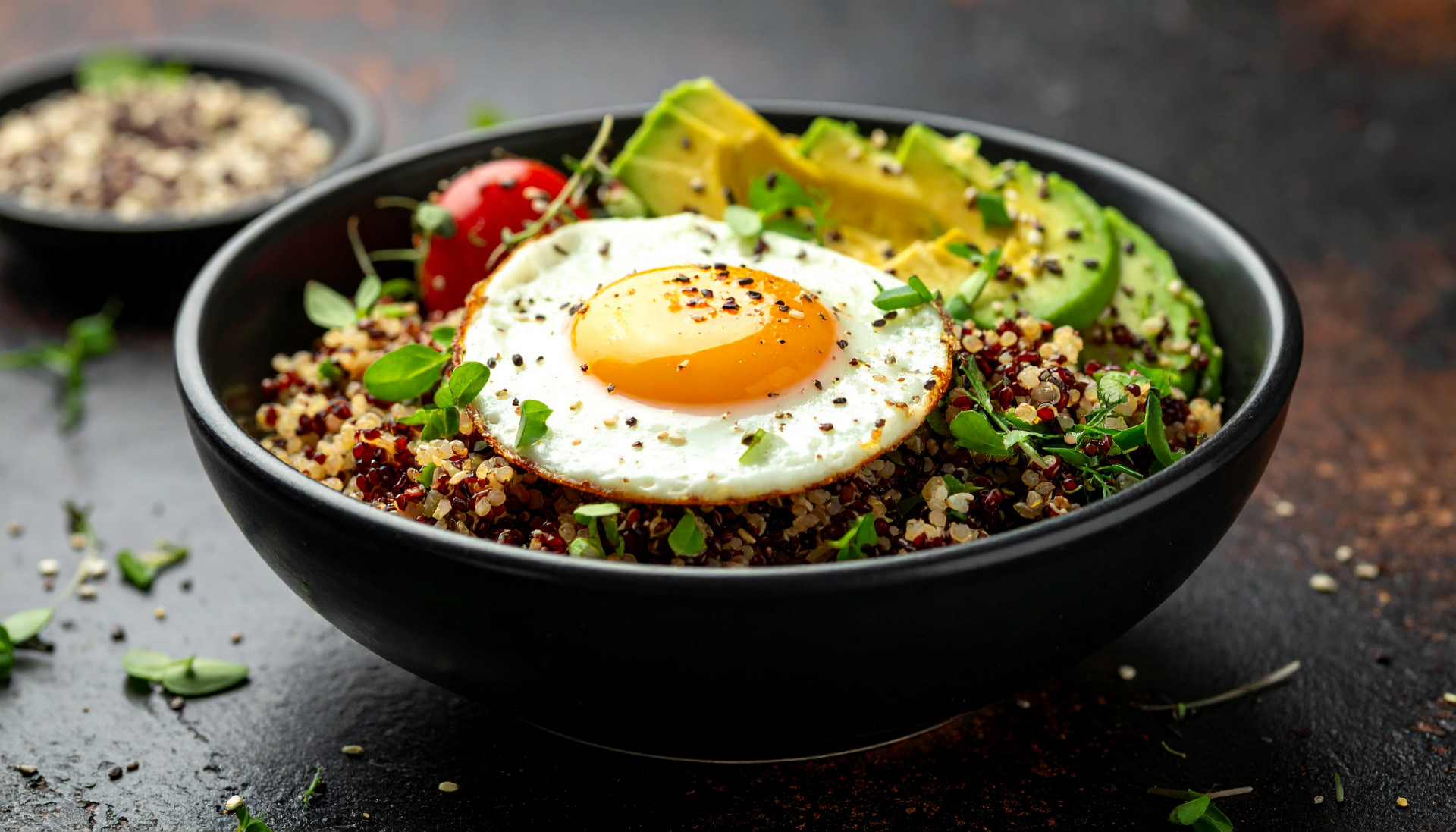 Quinoa Fried Egg Bowl