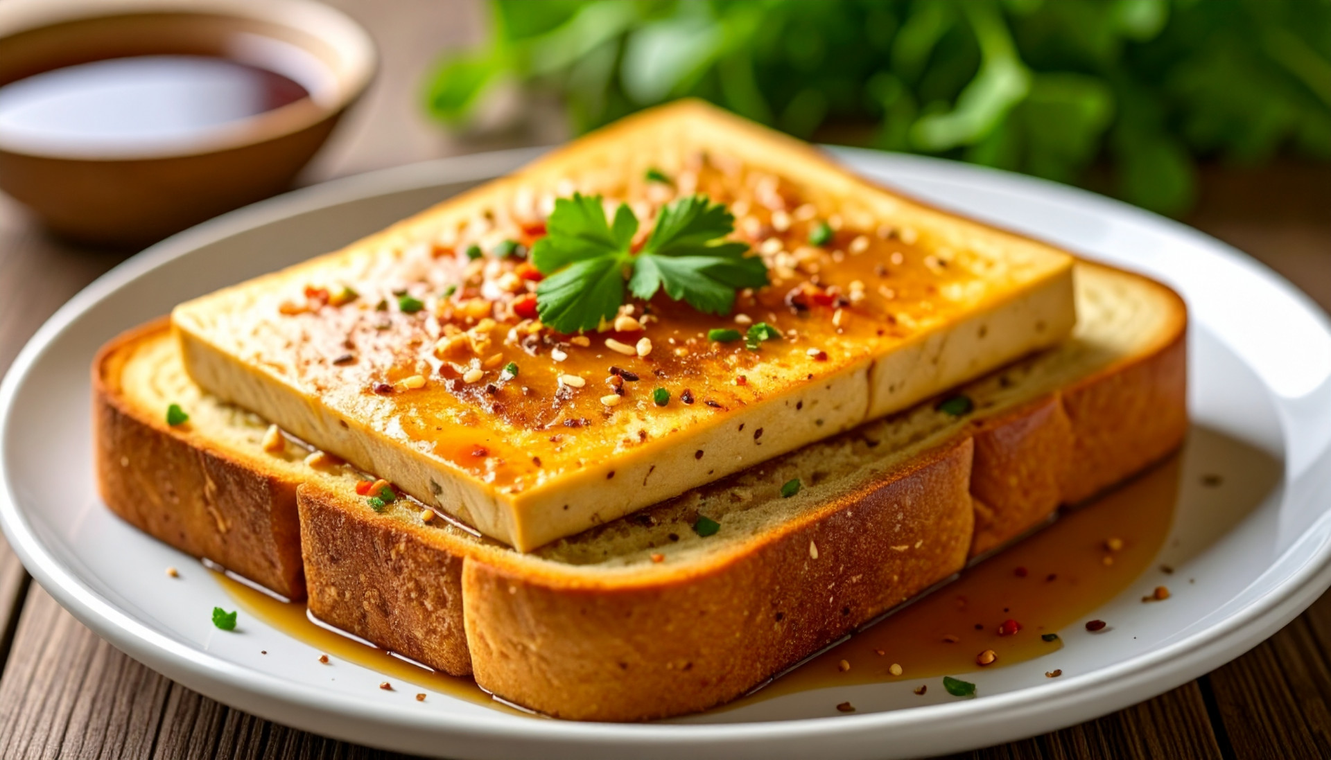 Sweet Soy Tofu Toast