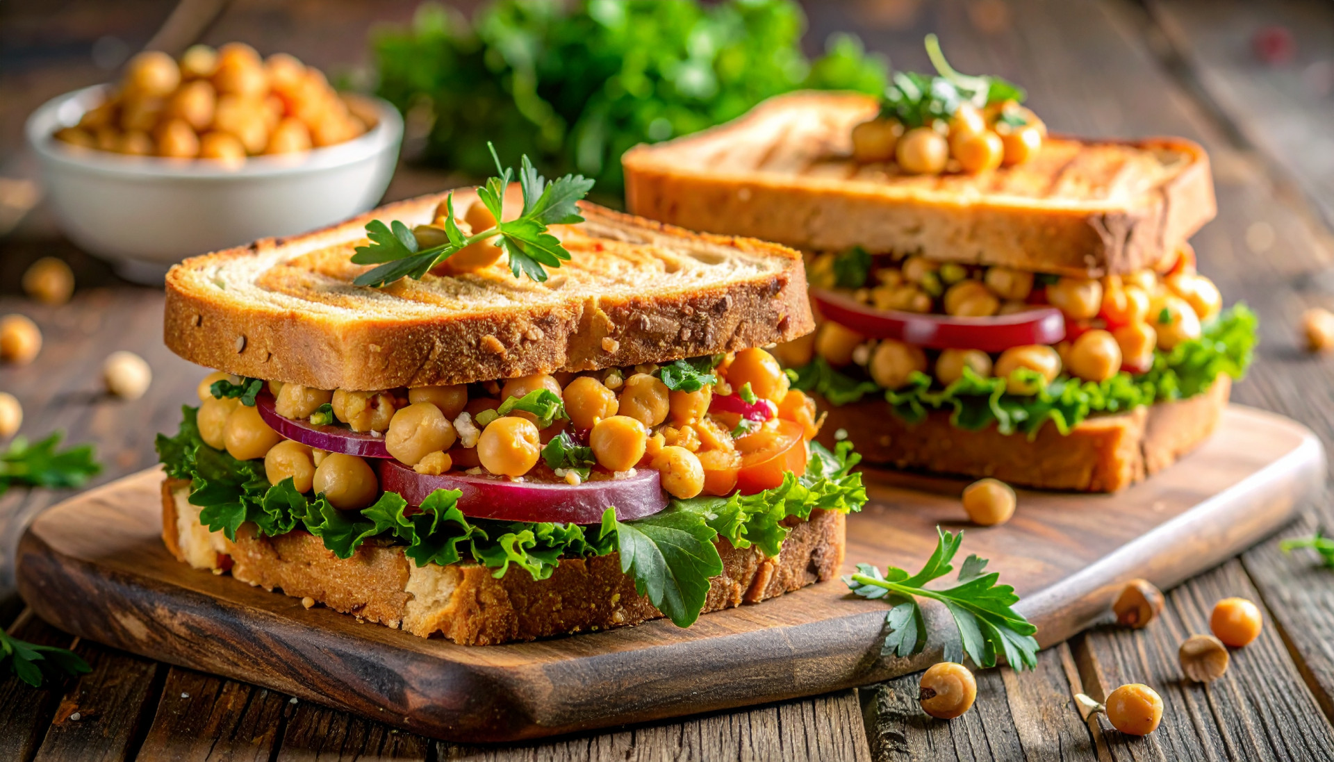 Chickpea Smash Sandwich
