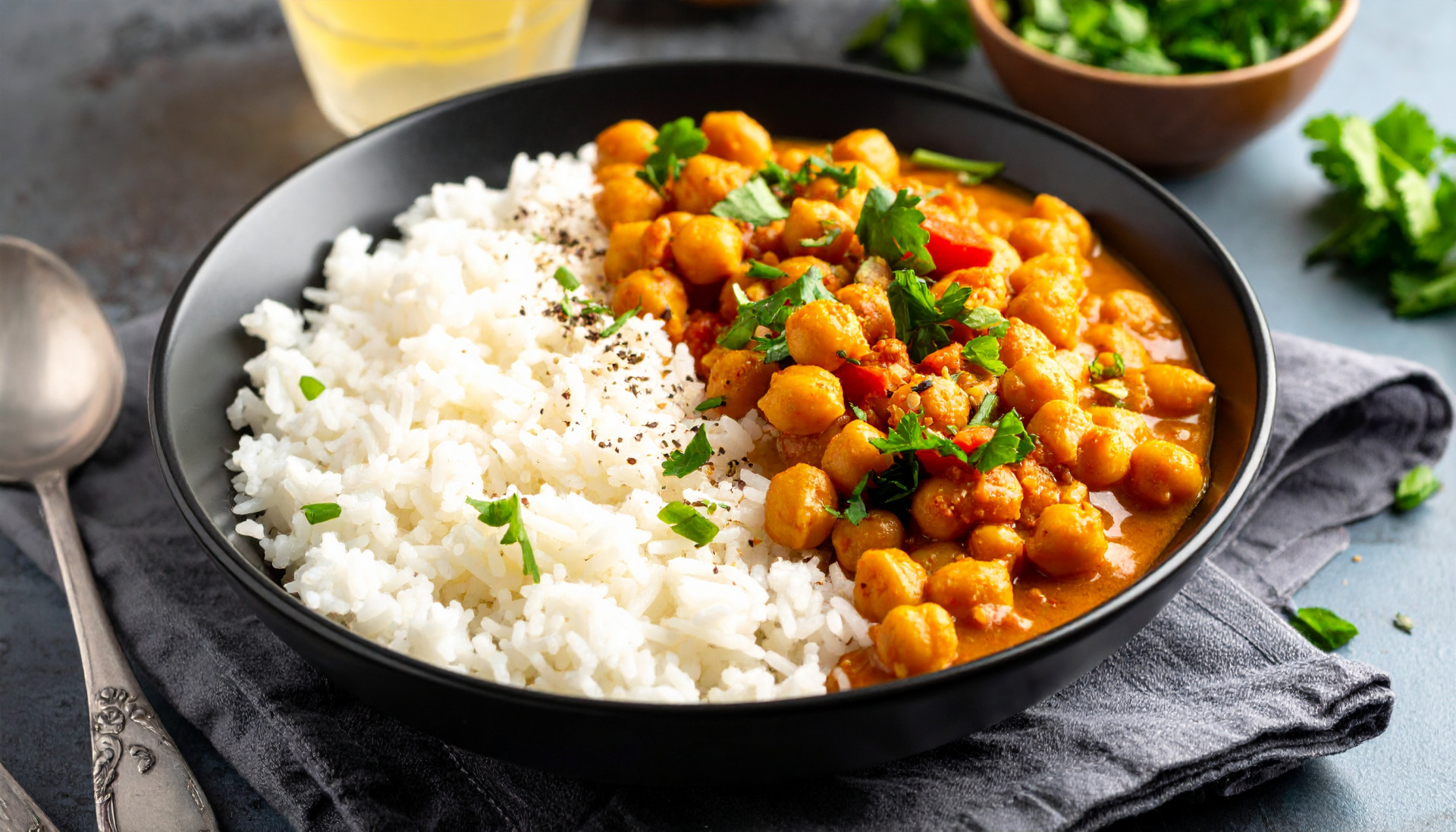Chickpea Curry Rice Bowl