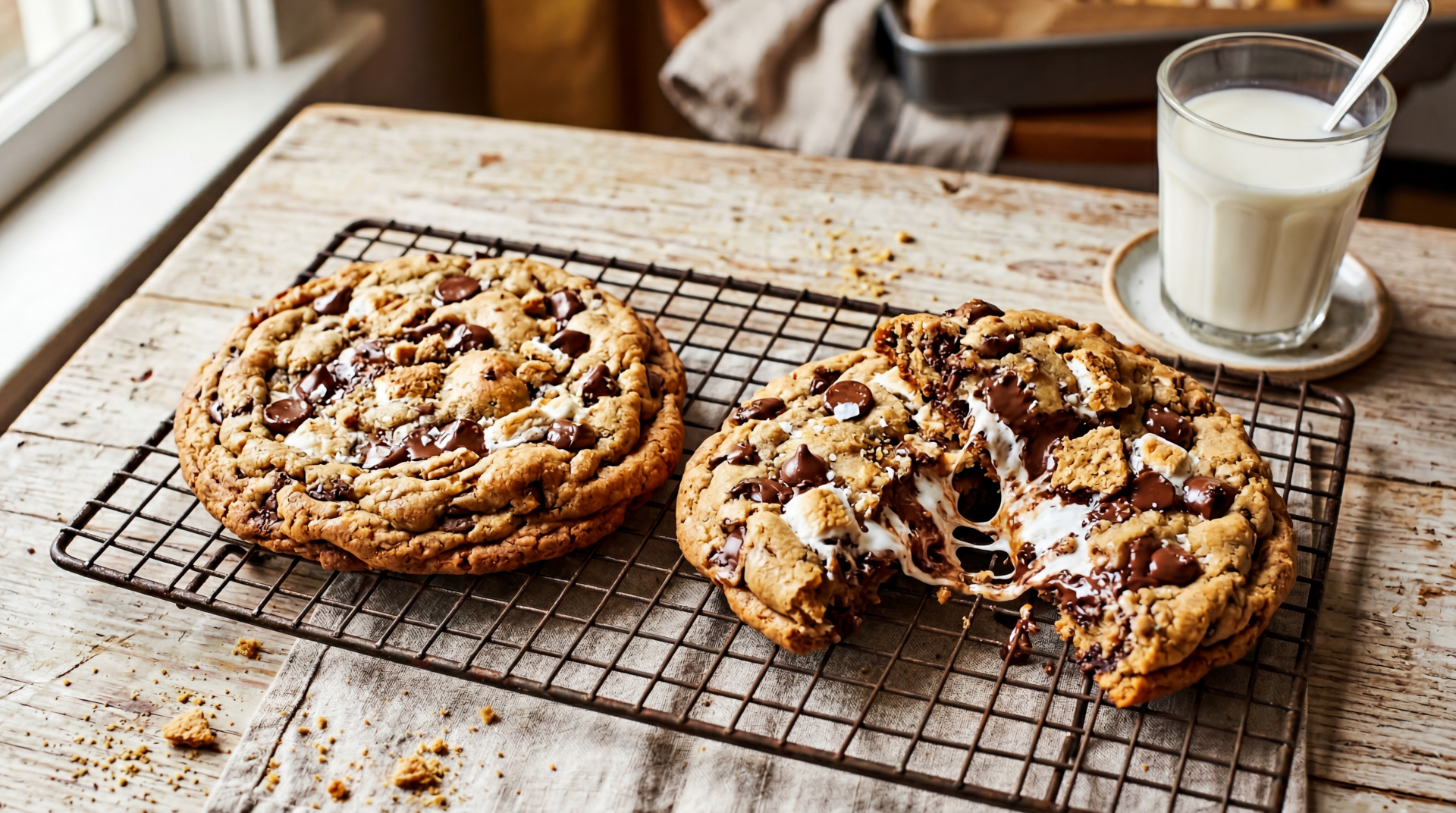 Chocolate Chip S‘mores Cookies