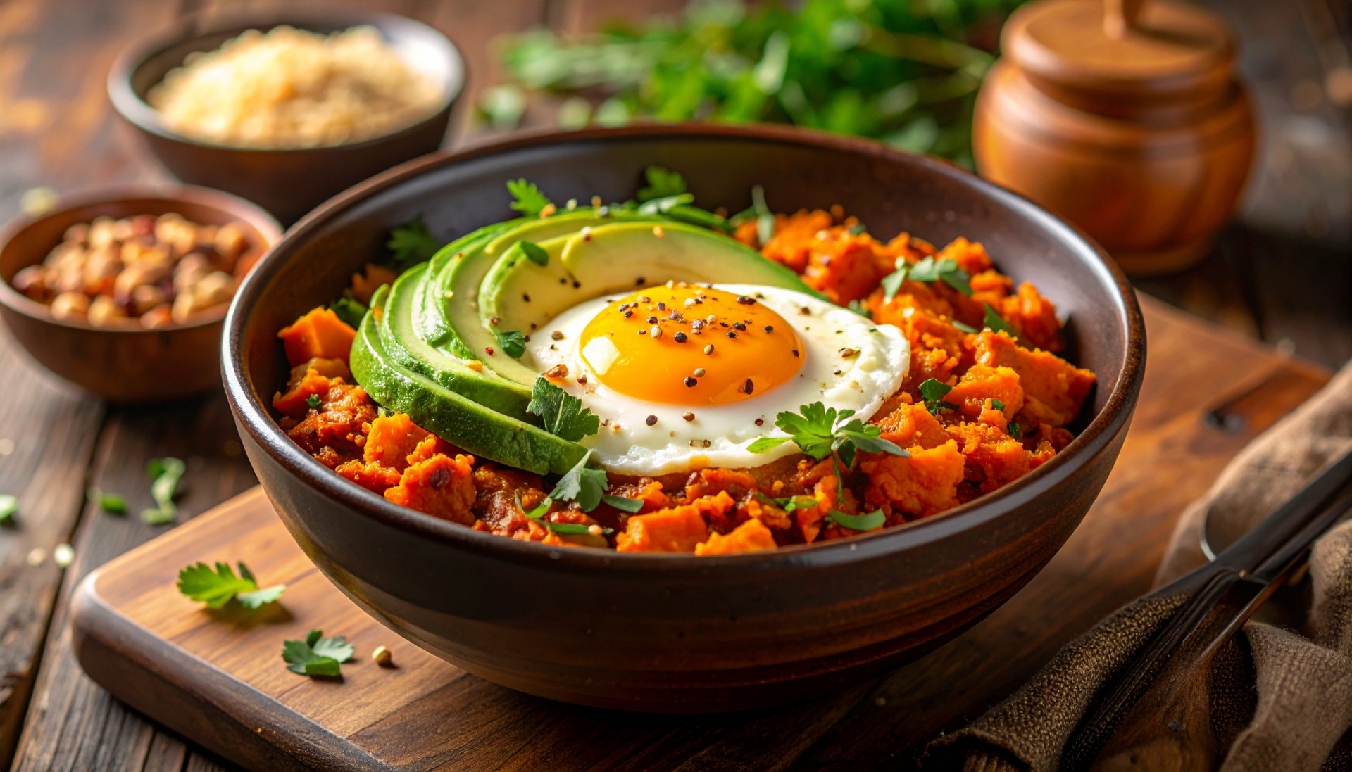 Berbere Sweet Potato & Egg Breakfast Bowls