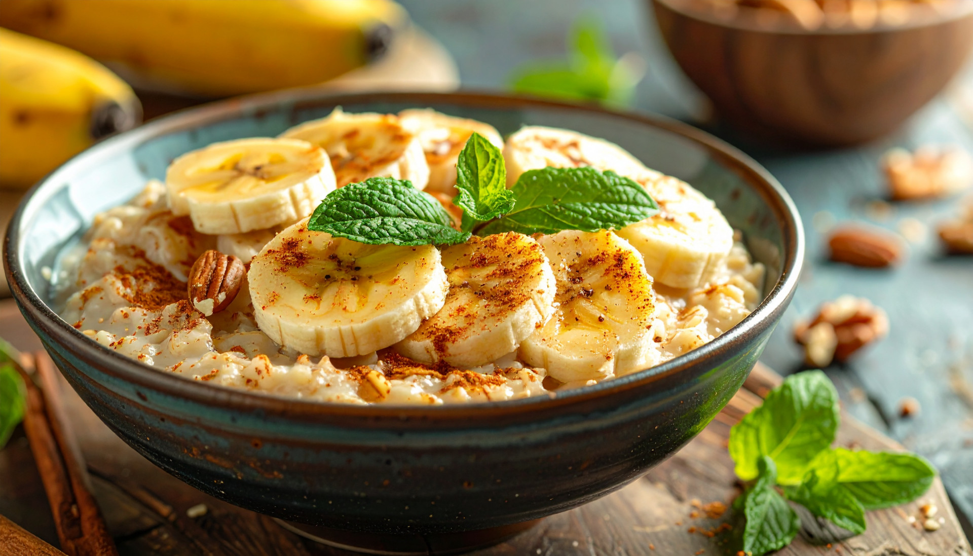 Jamaican-Inspired Banana Cinnamon Protein Oatmeal