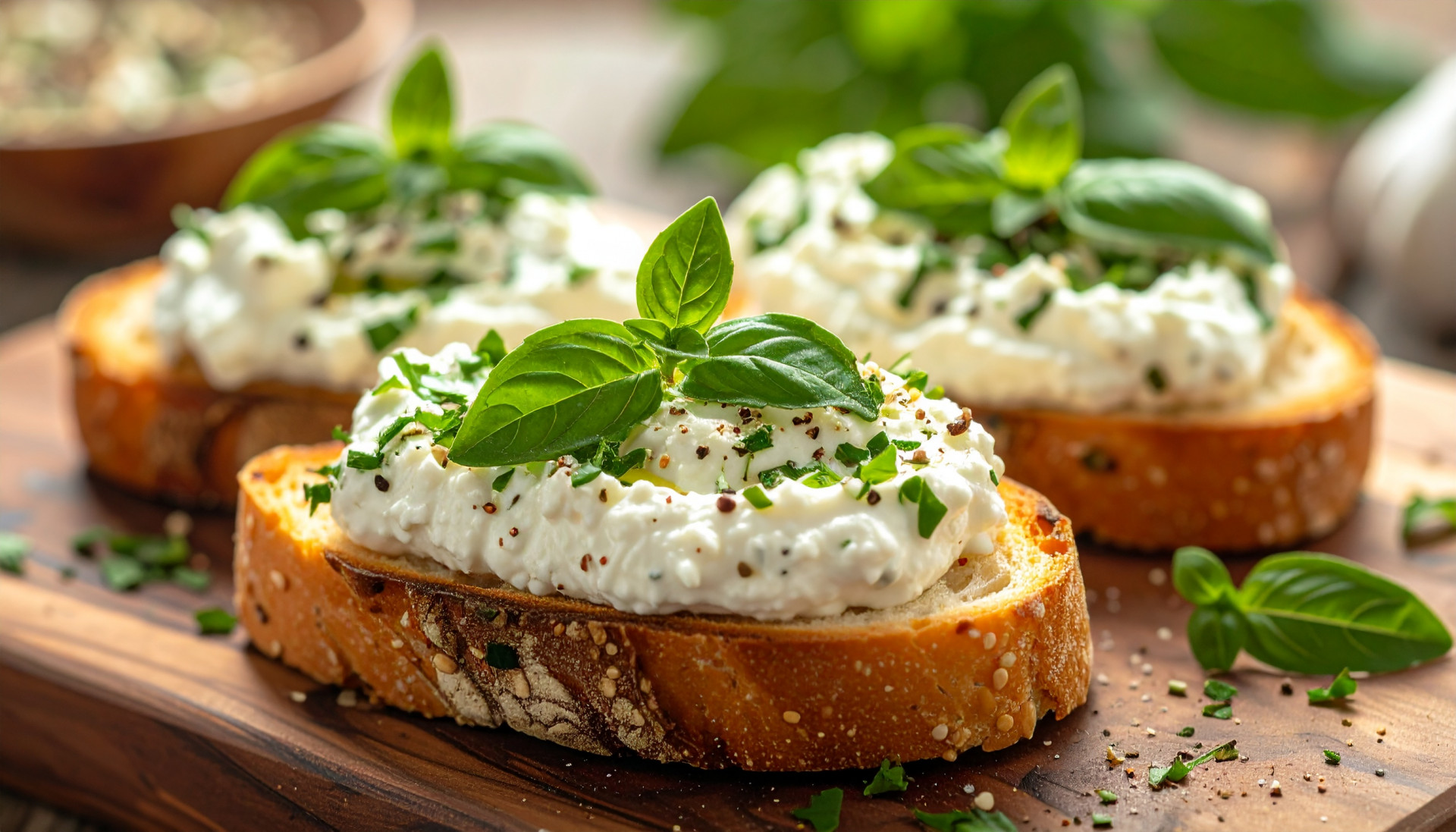 Labneh-Inspired Herb Yogurt Toast