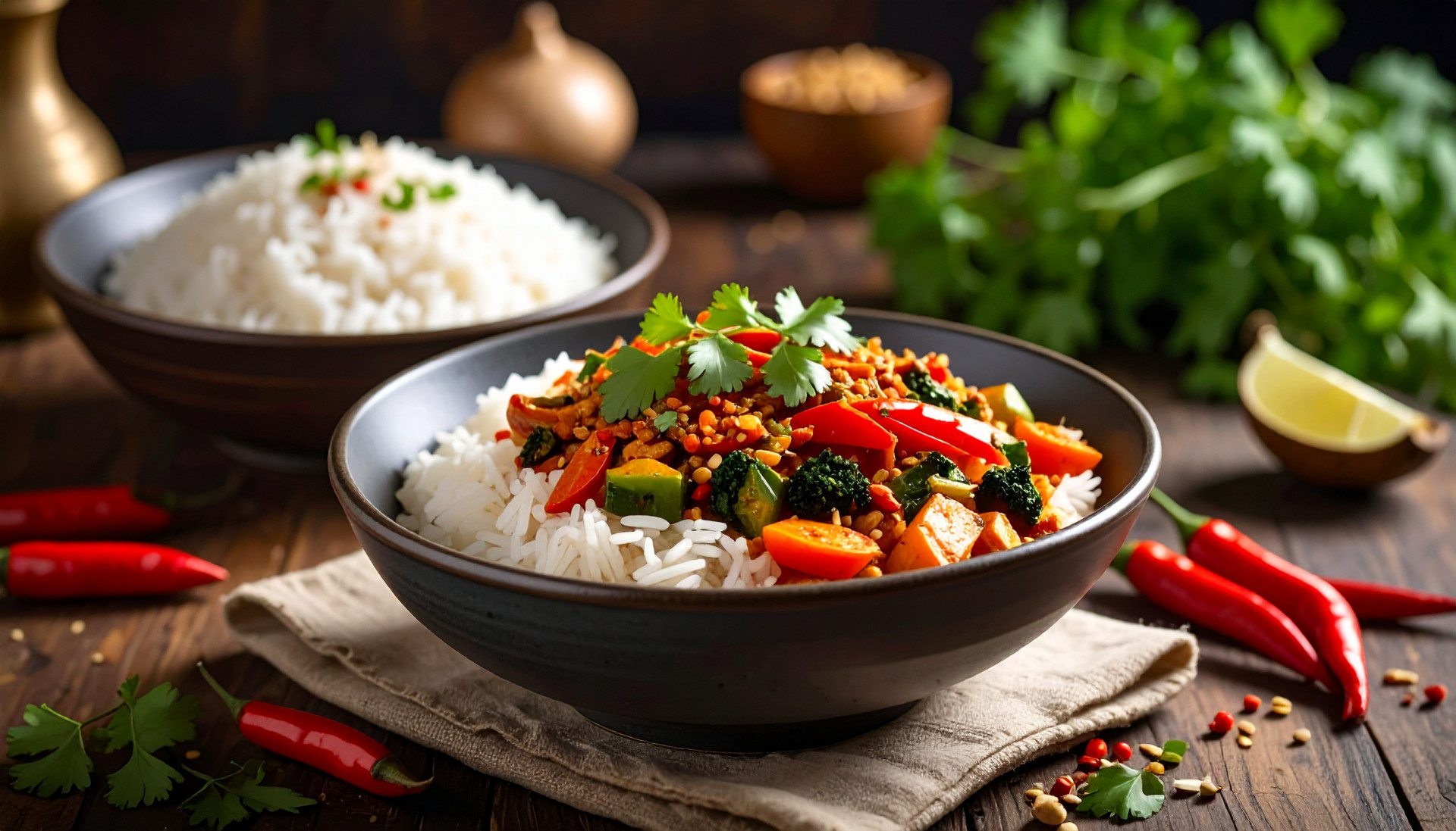 Sweet Chili Roasted Vegetables & Rice