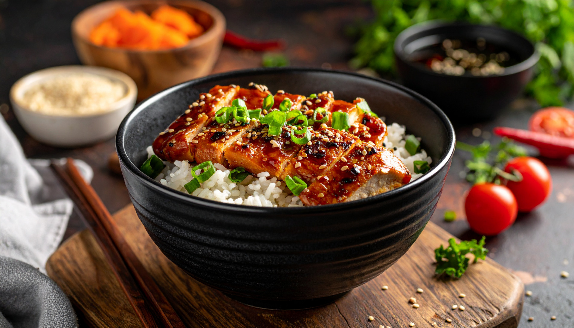 Air Fryer Teriyaki Chicken Rice Bowls