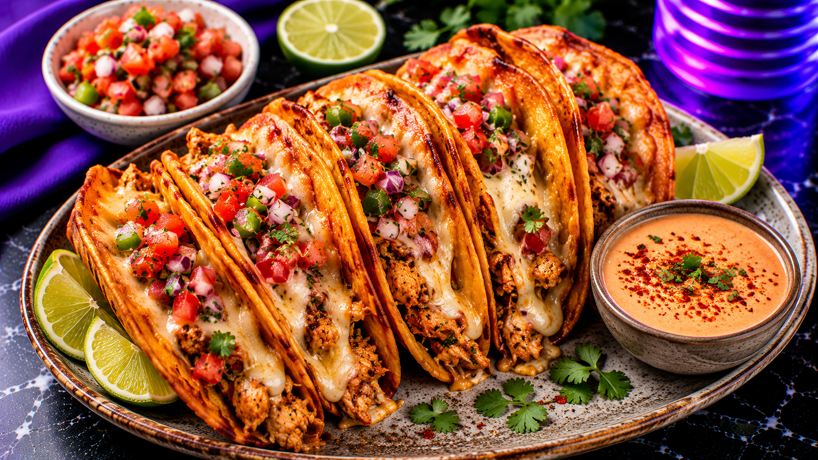 The Tastiest Crispy Cheesy Chicken Tacos