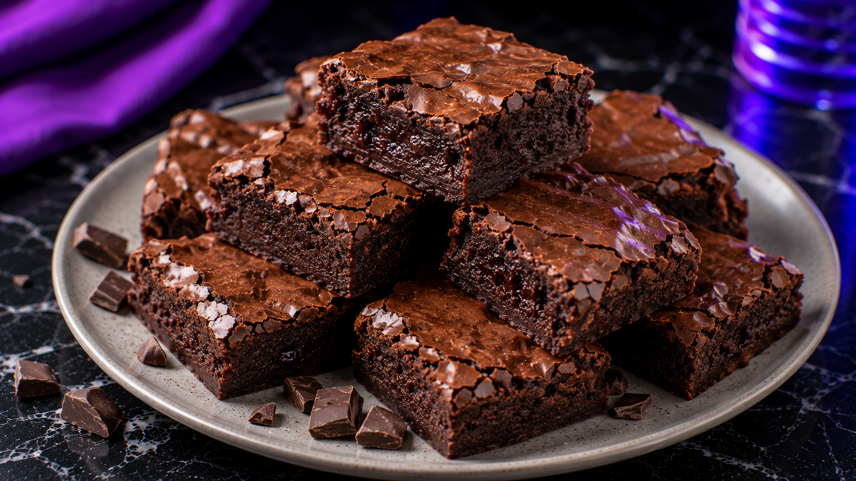 83 Calorie Protein Crackly Top Fudge Brownie