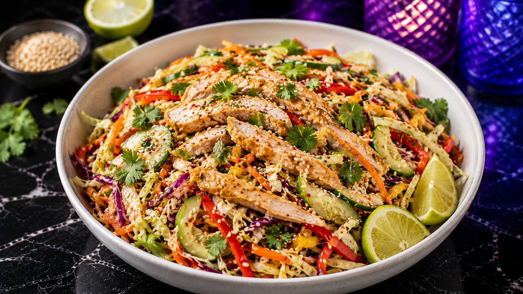 High Protein Asian Chicken Salad