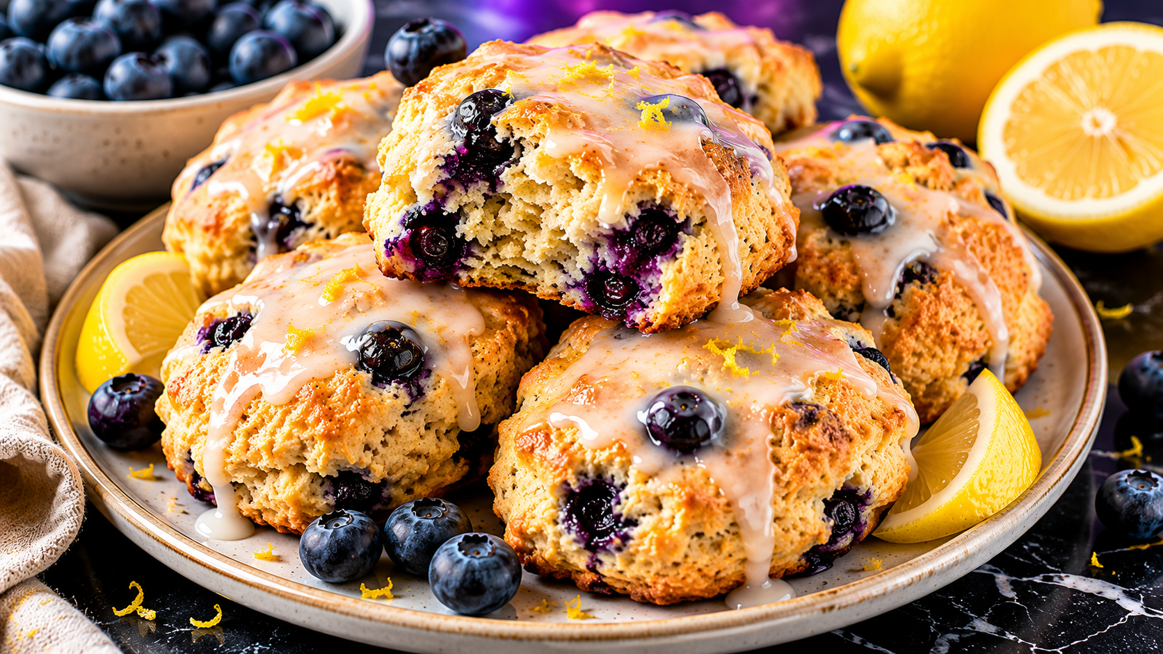 Blueberry Protein Biscuits