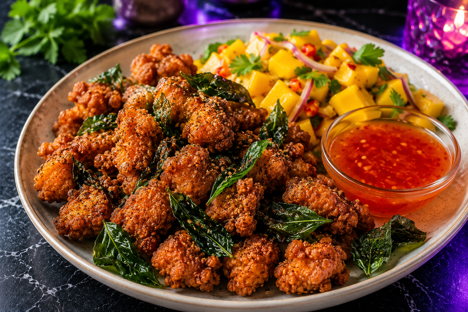 Spicy Popcorn Chicken Mango Boom Combo
