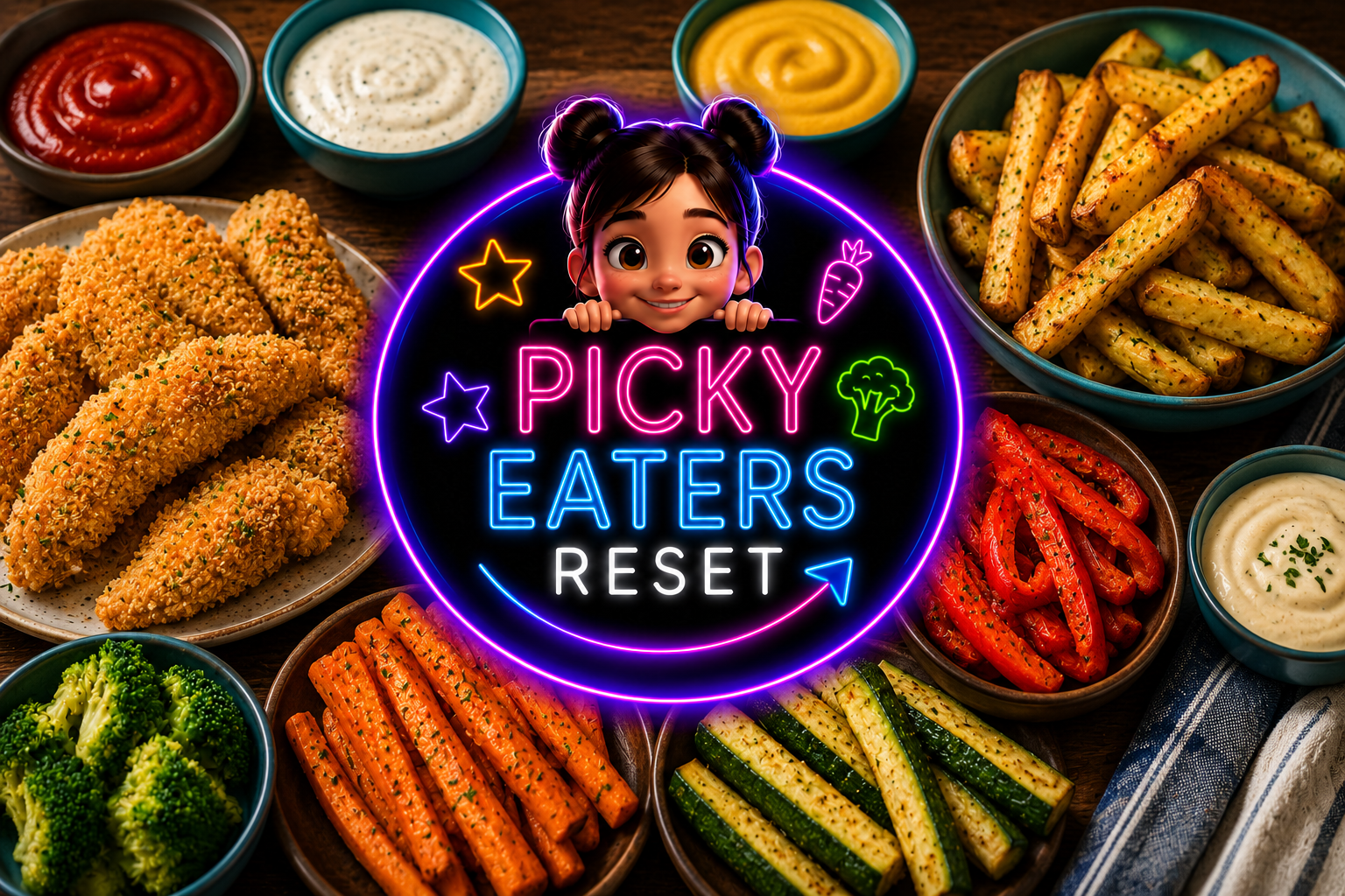 The Picky Eater Reset: Crispy Parmesan Chicken with Rainbow Veggie Fries