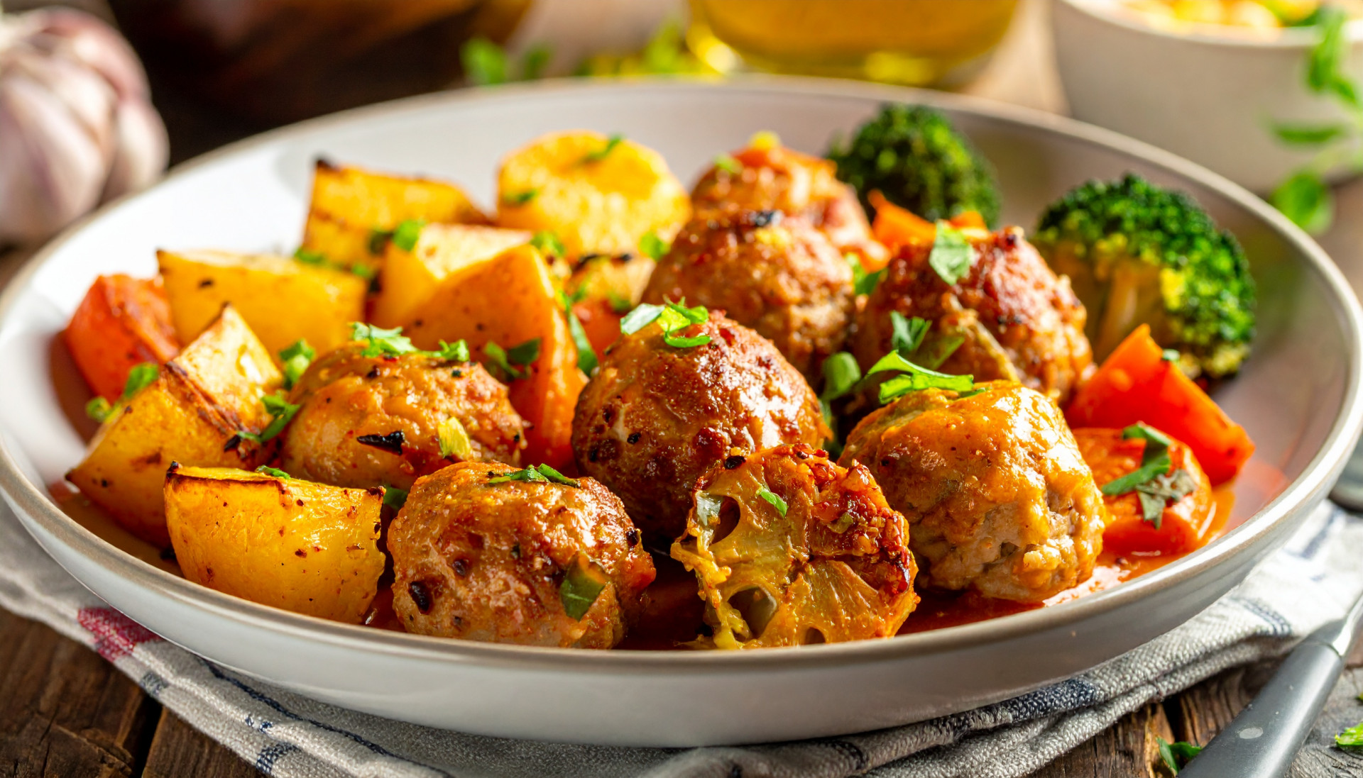 Turkey Meatballs & Roasted Vegetables