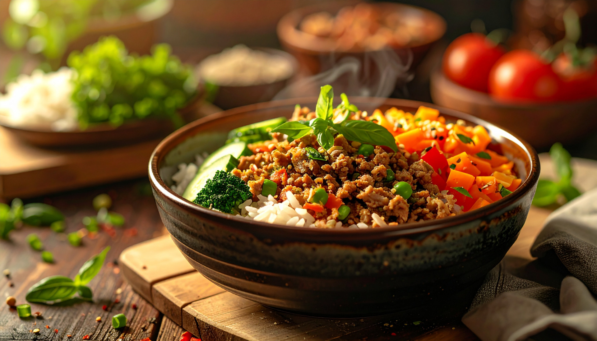 Turkey Rice & Vegetable Bowl