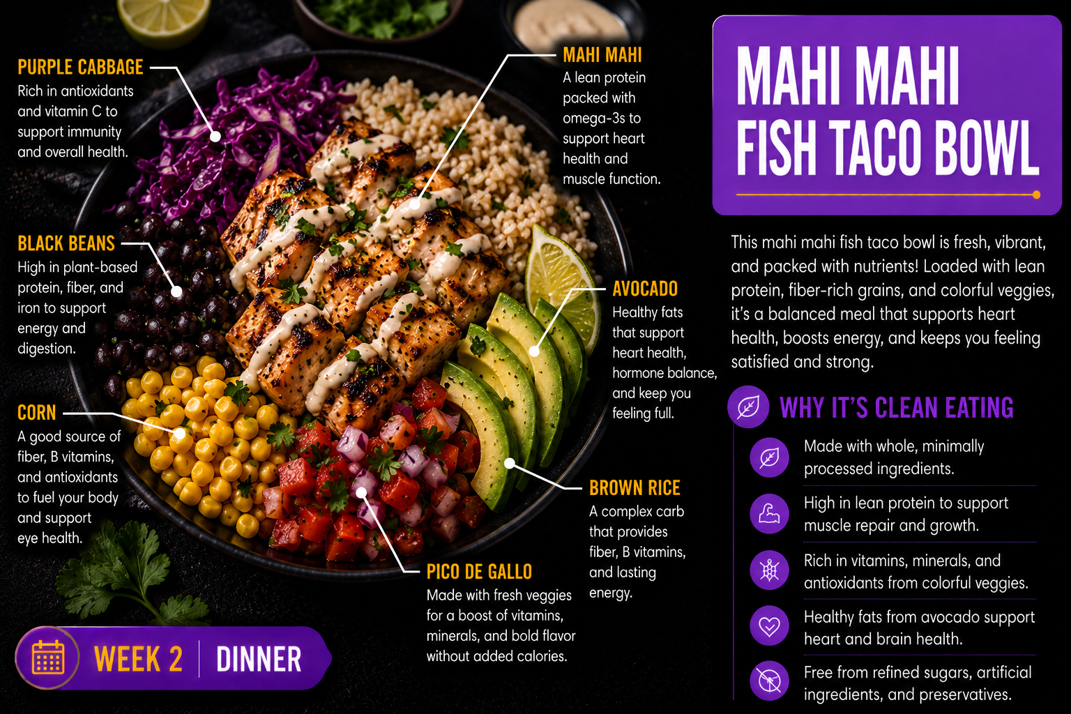 Mahi Mahi Fish Taco Bowl