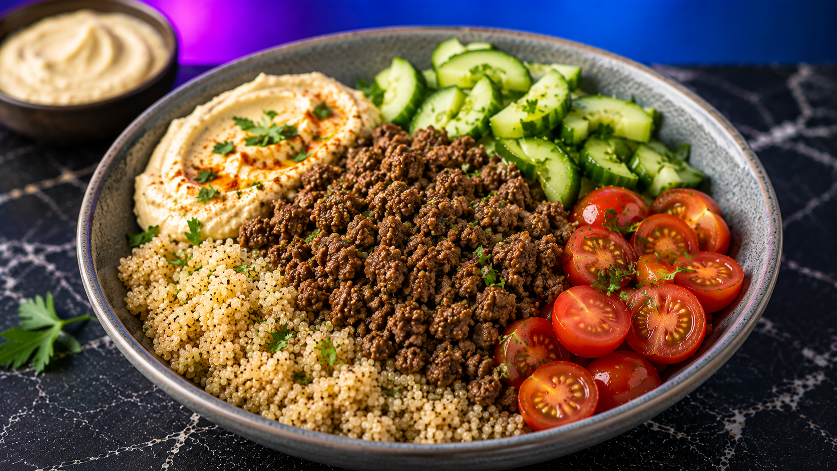 Loaded Mediterranean Beef Bowl Recipe