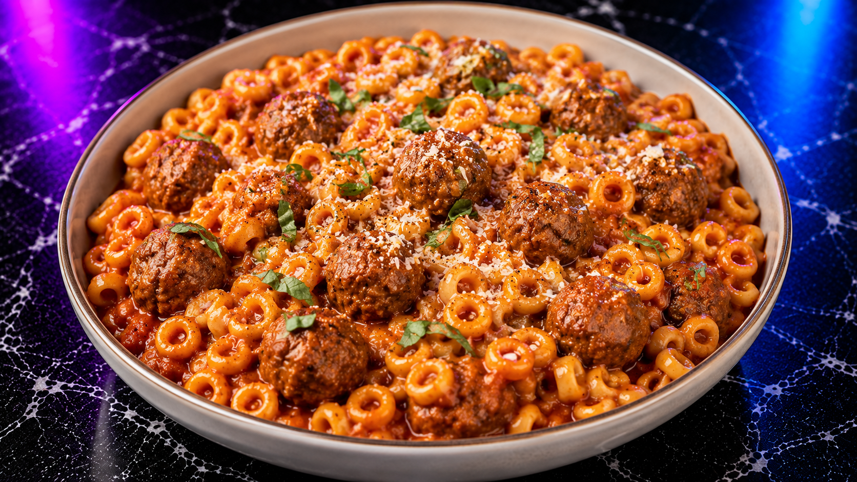 Spaghetti O’s & Meatballs