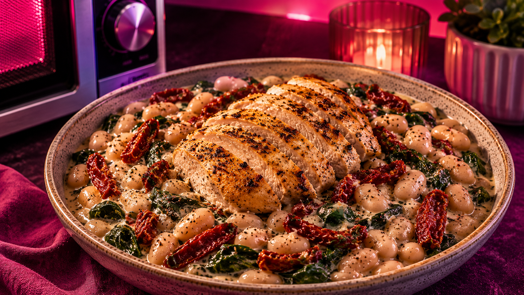 Microwave Meal System: Tuscan White Bean Chicken Bowl