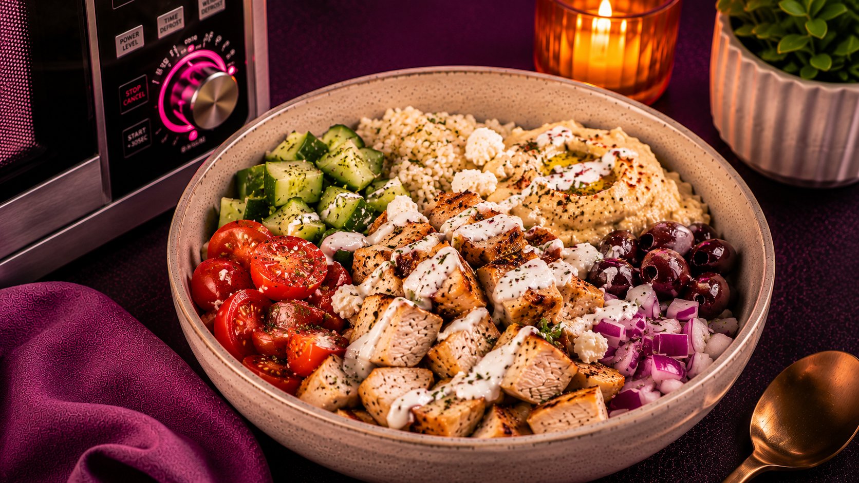 Microwave Meal System: Mediterranean Mezze Bowl