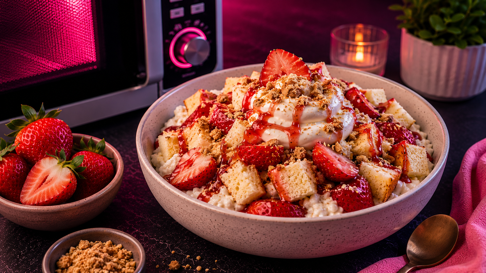 Microwave Meal System: Strawberry Shortcake Protein Bowl