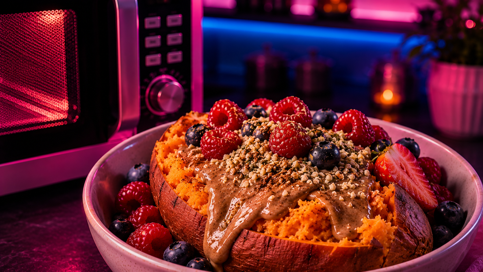 Microwave Meal System: Sweet Potato Almond Butter Breakfast Bowl