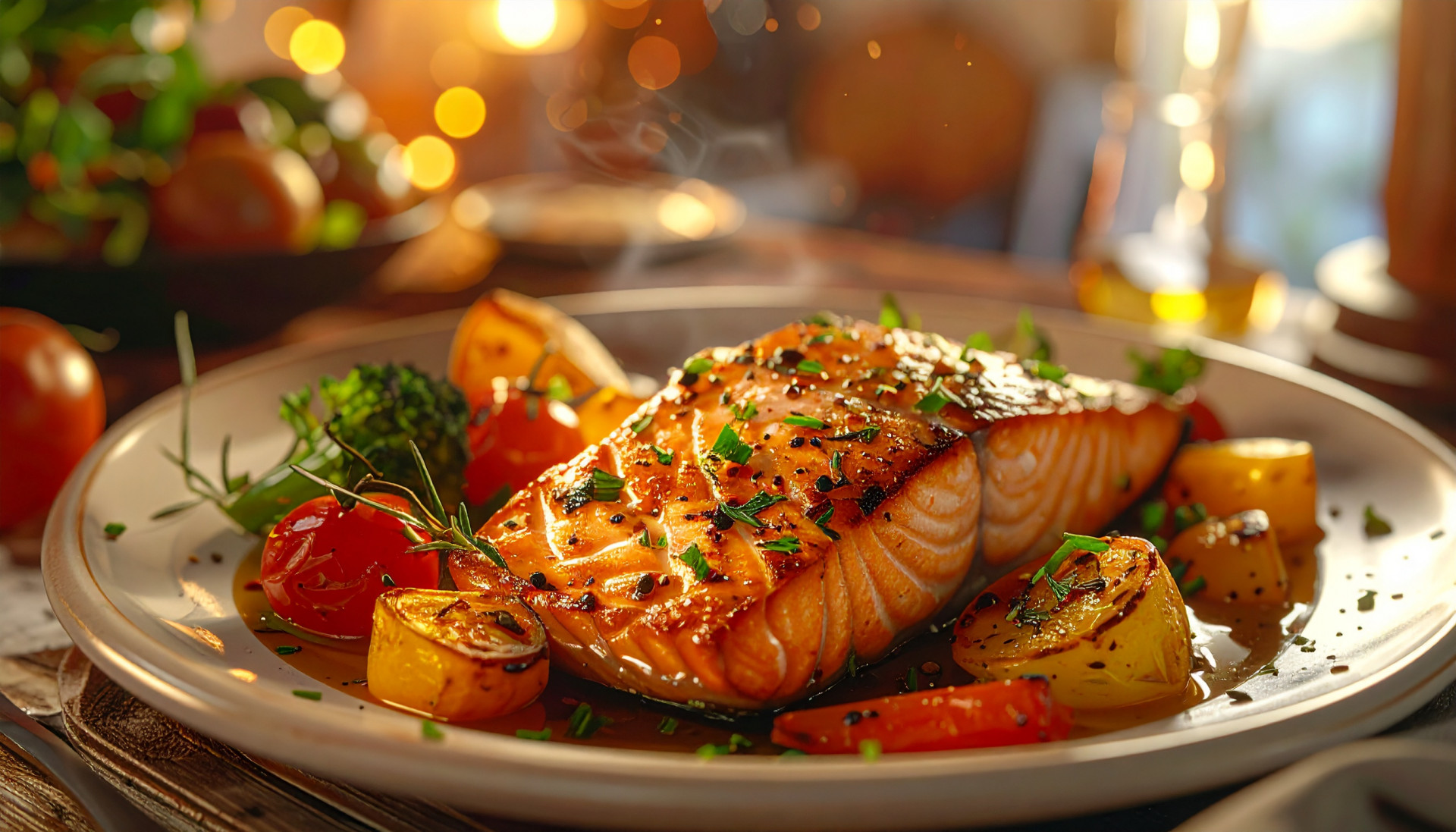 Air Fryer Salmon & Vegetables