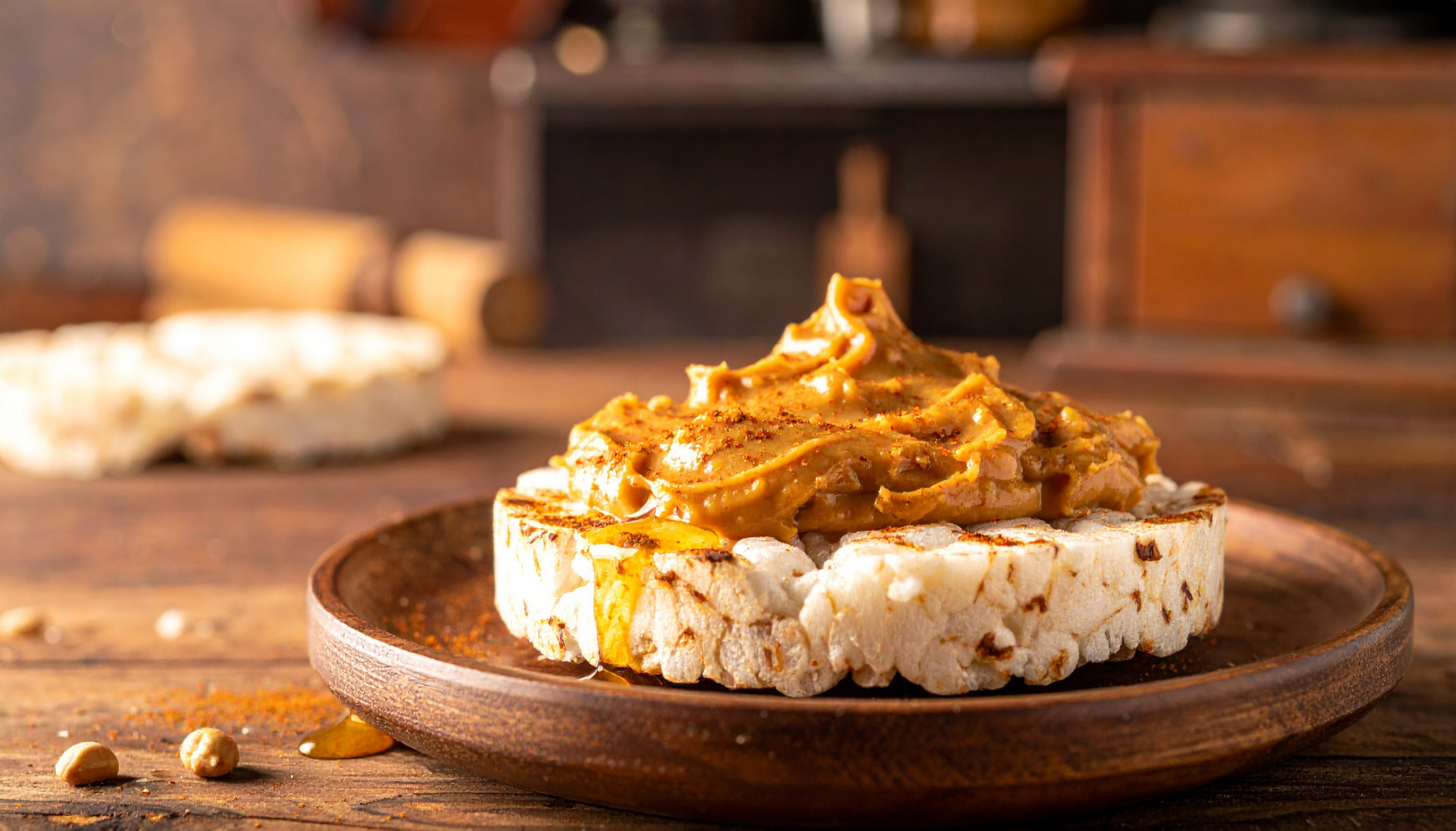 Cinnamon Peanut Butter Rice Cake