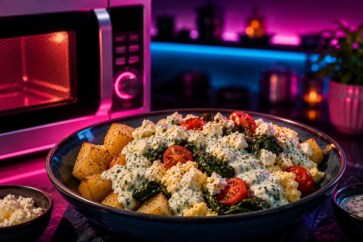 Microwave Meal System: Mediterranean Breakfast Potato Bowl